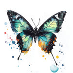 Vibrant butterfly print cross stitch kit for beginners