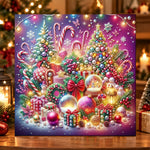 Vibrant christmas holiday decorations pearl diamond painting kit for beginners