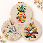 Vibrant colorful stitch art embroidery kit