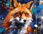 Vibrant graffiti fox cross stitch kit for beginners