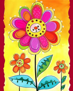 Vibrant layered petals cross stitch kit for beginners