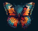 Vibrant painted butterfly cross stitch kit for beginners
