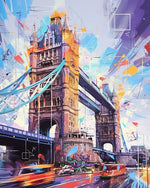 Vibrant tower bridge cross stitch kit for beginners