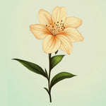 Vintage botanical lily illustration cross stitch kit for beginners