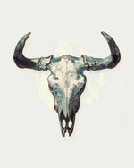 Vintage bull skull cross stitch kit for beginners