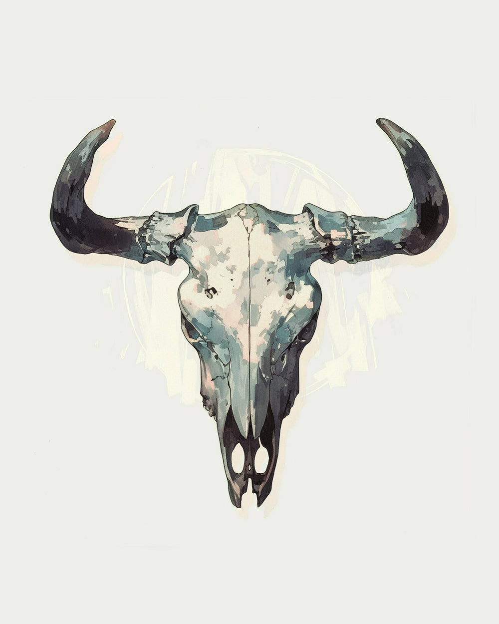 Vintage bull skull cross stitch kit for beginners