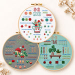 Vintage stitch art display embroidery kit
