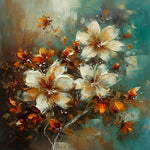 Vintage warm toned floral bouquet cross stitch kit for beginners