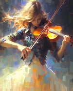 Violin melody cross stitch kit for beginners
