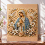 Virgin mary in prayer pearl diamond painting kit for beginners