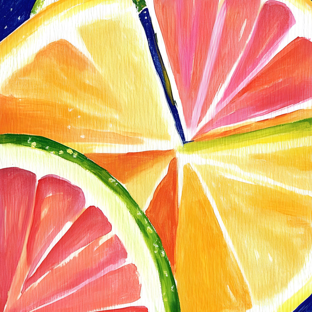 Vivid citrus slices painting cross stitch kit for beginners