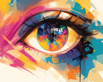 Vivid painted eye cross stitch kit for beginners