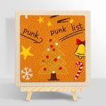 Warm tone punk xmas tree punch needle kit for beginners