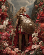 Warrior among blooms cross stitch kit for beginners
