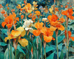 Watercolor canna lily field cross stitch kit for beginners