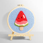 Watermelon ice lolly punch needle kit for beginners