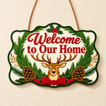 Welcome to our home paint by numbers door hanger finished design
