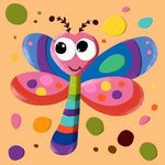 Whimsical rainbow dragonfly cross stitch kit for beginners