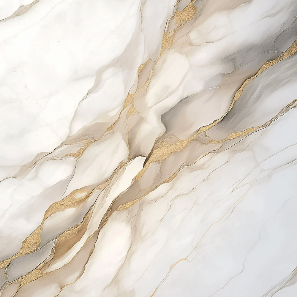 White marble with gold veins cross stitch kit for beginners