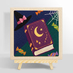 Witch book and candies punch needle kit for beginners