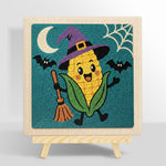 Witch corn character punch needle kit for beginners