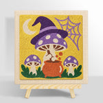 Witchy mushrooms punch needle kit for beginners