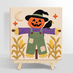 Witchy pumpkin scarecrow punch needle kit for beginners