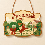 Wreath country joy paint by numbers door hanger finished design